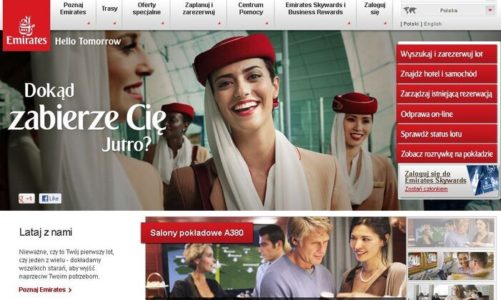 Emirates udostępniły stronę internetową w wersji polskiej
