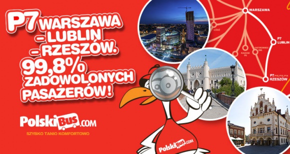 P7 Warszawa – Lublin – Rzeszów. 99,8% zadowolonych pasażerów!