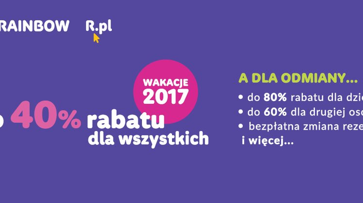 Lato 2017 pełne nowości nowe produkty/usługi, turystyka, wypoczynek - W Rainbow rozpoczęła się sprzedaż oferty na Lato 2017. W pierwszej kolejności do klientów trafiła oferta wczasowa, w której znajdą wiele nowości, między innymi w Grecji, Hiszpanii, Włoszech i Albanii. Touroperator zapowiada, że absolutnym hitem kolejnego lata będą hotele i apartamenty z Polską Strefą. Interesująco zapowiada się również sama promocja oferty, gdyż poza komunikowanym do tej pory rabatem dla wszystkich klientów pojawia się dodatkowy rabat dla dzieci, bądź dla drugiej osoby w parze, oraz możliwość rezerwacji miejsc w samolocie.