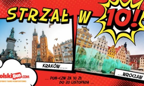 „Strzał w 10!” Bezkonkurencyjne ceny na trasie Wrocław – Kraków!